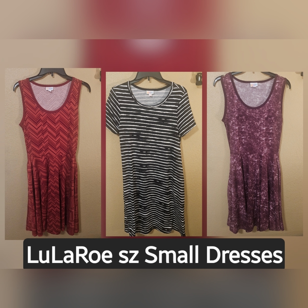 LuLaRoe Womens Dress Bundle Lot. *3 Dresses Total* Size Small